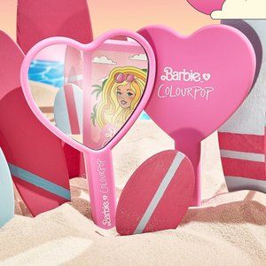 Malibu Barbie x Colourpop heart Valentine hand mirror